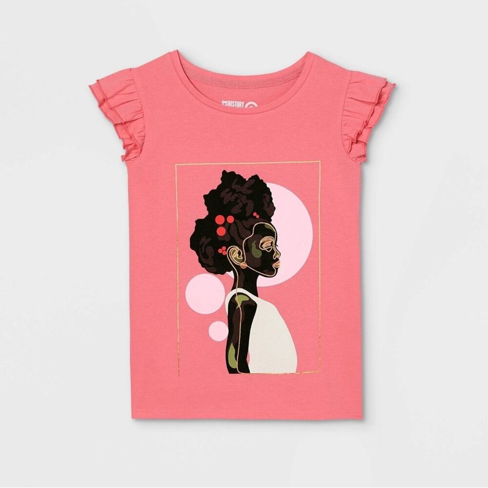 Target Bridgeforth Farms Pink Tee w/ Ruffle Sleeves